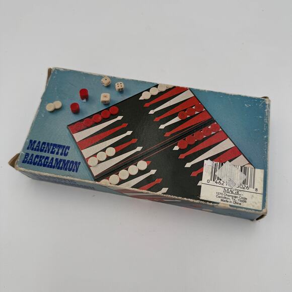 Vintage Magnetic Travel Backgammon NOS - Picture 3 of 4